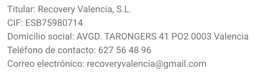 Datos identificativos de la entidad titular
